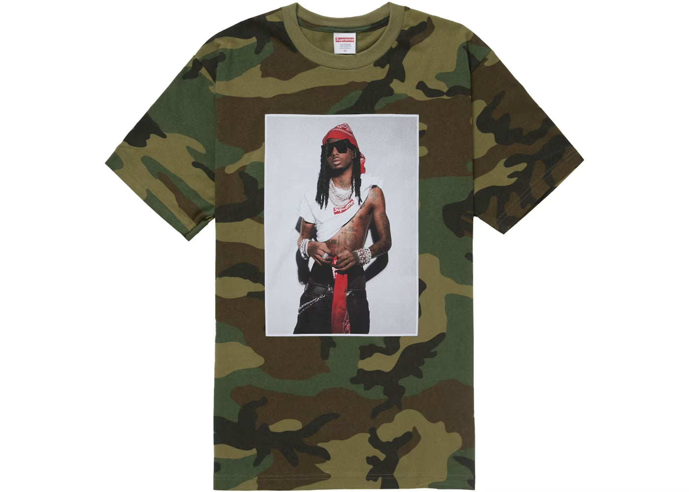 Supreme Playboi Carti Tee Woodland Camo (Pre-Order | Versand 4-14 Werktage)