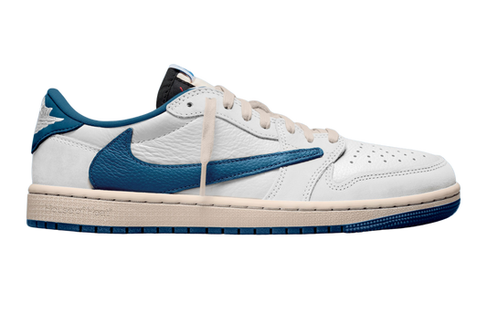 Jordan 1 Retro Low OG SP Fragment x Travis Scott Sail Military Blue (Pre-Order | Versand 4-14 Werktage)